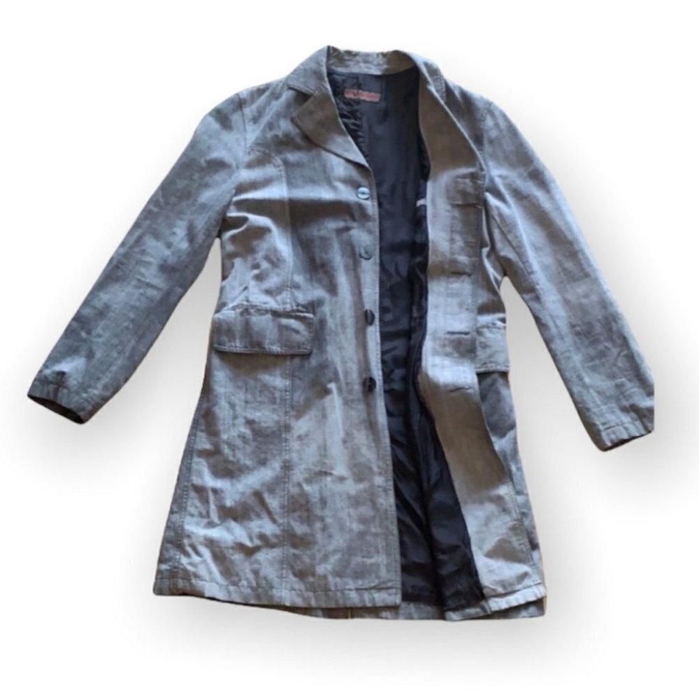 Bray Steve Alan Gray button down lightweight man jacket size Large